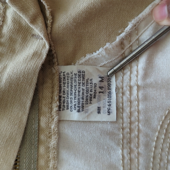 Vintage riveted by Lee high-waist khaki shorts size 14 - Picture 8 of 13